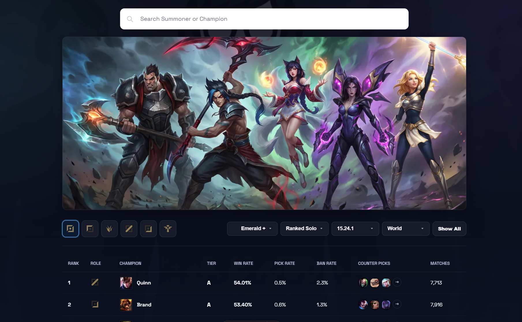 Builds & Counters preview